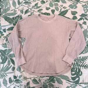 Uniqlo Women's Long Sleeve Tee - Cream